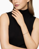 Sculpted Cable Bangle Bracelet in 18K Rose Gold with Diamonds, 4.6mm
